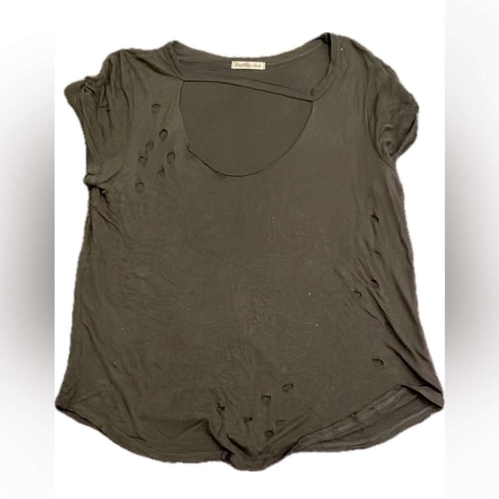 Black Charlotte Russe cut out hole T shirt